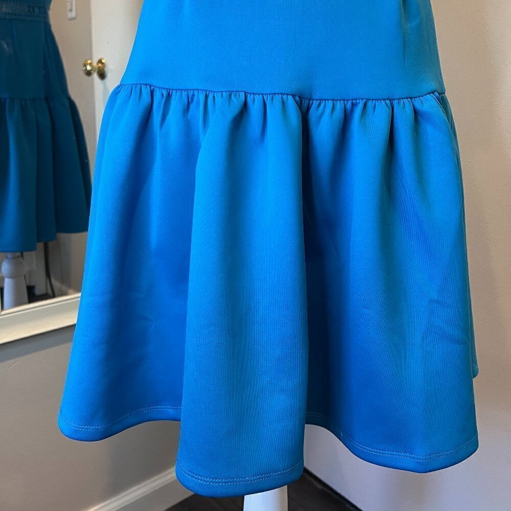 NWT Alexia Admor Blue Justine Sleeveless Dropped Waist mini dress, Size Small - Picture 6 of 16